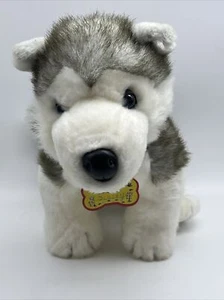 De colección Build-A-Bear Husky Siberiano Gris Lobo 16"" Peluche Perro con Etiqueta de Nombre - Imagen 1 de 7