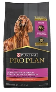 Purina Pro Plan Sensitive Skin & Stomach Salmon & Rice Adult Dry Dog Food 4 lbs - Picture 1 of 4