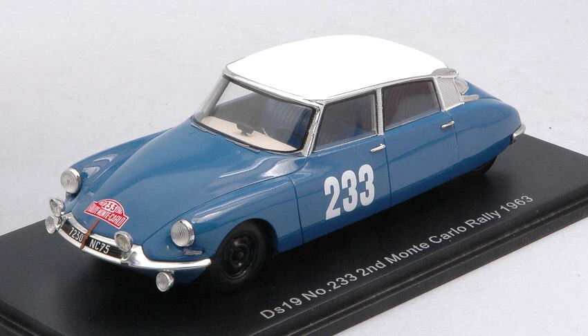 Spark Model CITROEN DS19 N.233 2nd MONTE CARLO 1963 P.TOIVONEN-A.JARVI 1:43 - Immagine 1 di 1
