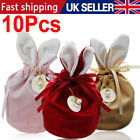 10x Easter Bunny Rabbit Candy Bag Jewelry Organizer Wedding Gift Packing Pouch