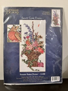 Candamar Designs Counted Cross Stitch Kit Sandi Gore Evans Summer Basket - Picture 1 of 2