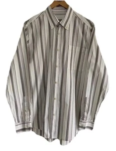 VTG Timberland Mens Long Sleeve Smart Casual Button Down Striped Shirt Size L - Picture 1 of 18