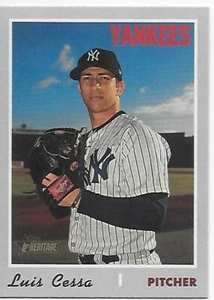 2019 Heritage HN Baseball Luis Cessa SP Yankees - Picture 1 of 2