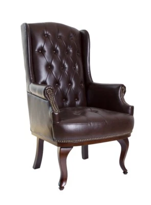 High Back Chesterfield Winged Armchair Chair