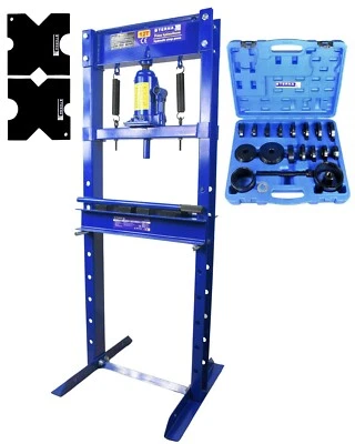 TERNA Werkstattpresse 12T Hydraulisch Rahmenpresse + Druckstücksatz 55-88mm