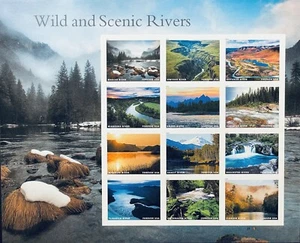 US WILD AND SCENIC RIVERS FOREVER STAMPS SHEET 2019 MNH #5381 SCENERY MOUNTAINS - Picture 1 of 1