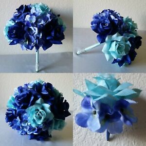 Aqua Royal Blue Rose Hydrangea