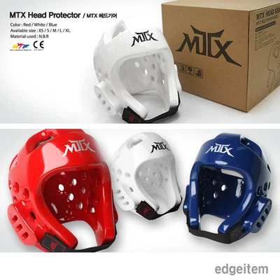 MOOTO MTX Head Gear Taekwondo Guards White / Red / Blue WTF Head Protector - Image 1 of 4