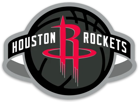 Houston Rockets Orbital Space Ring with name Logo type Die-cut MAGNET Cover
