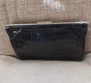Black Crocodile Clutch Bag - Picture 1 of 5