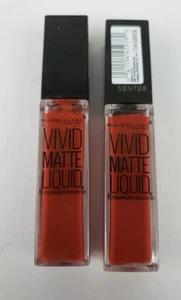 Maybelline Vivid Matte Liquid Lipstick # 35 Rebel  Red  Lot Of 2 (M9) - Picture 1 of 1