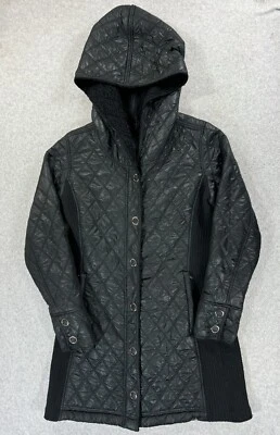 Prana с подкладкой длинный зимняя куртка пальто (женский маленький) черный - Изображение 1 из 4