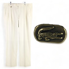 Vtg Lacoste Men's Golf Pant Size 44 in Twine Stone Pleated Unhemmed $160 NEW