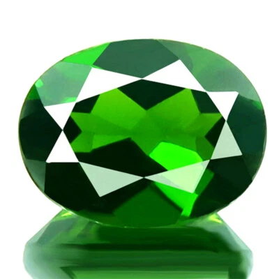 2.13ct WOW FANTASTIC NATURAL BEST 5A GREEN CHROME DIOPSIDE SPARKLING RUSSIAN GEM - Image 1 of 2