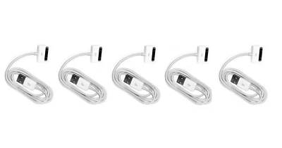 5X 6FT 30 pin USB Charging Data Cable Cord for iPad 1/2/3 iPod Nano 1-6  - Image 1 of 3