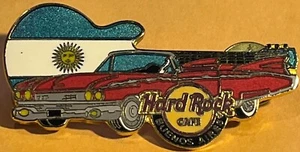 Hard Rock Cafe BUENOS AIRES 2007 Red Cadillac w/Argentine Flag Guitar PIN #36250 - Picture 1 of 1