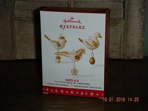 2016 Hallmark Orns ~DAY 4 - 6~ 12 LITTLE DAYS OF CHRISTMAS PORCENLAIN - Picture 1 of 2