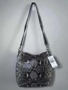 NWT MICHAEL KORS Chain Python Print Leather JET SET Convertible Shoulder Bag - Picture 1 of 14