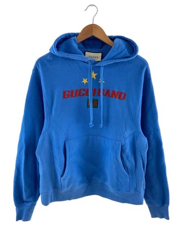 GUCCI Felpa con Cappuccio XS Cotone Blu Casual Streetwear Giacca 560502 XJB27 #EG AGA