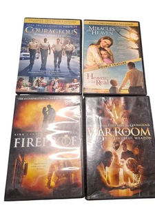 Dvd Lot Bundle Inspirational Christian Movies Fireproof Courageous War Room - Bild 1 von 9