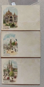 EXPOSITION UNIVERSELLE PARIS 1900-LOT 3 POSTCARDS-C89-188 - Picture 1 of 1