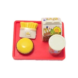 Vintage Barbie bambola McDonald's Happy Meal vassoio cibo in miniatura 1993 - Foto 1 di 8