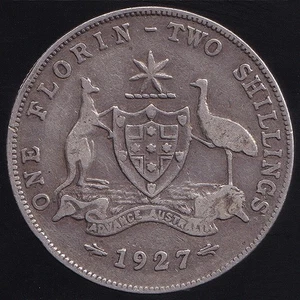 Australia 1927 Un Florín 2/- Jorge V - Fino - Imagen 1 de 3