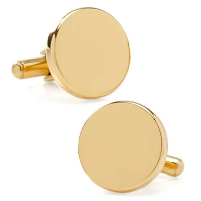 Stainless Steel Round Infinity Gold Engravable Cufflinks - Image 1 of 4