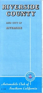 Klappkarte AAA Riverside County und Stadt Riverside 1990 - Bild 1 von 2