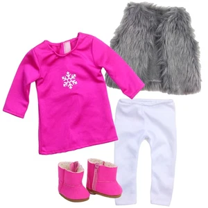 Sophia’s by Teamson Kids Fleece Snowflake Print Sleep Shorts, Shirt, & Slippers - Picture 1 of 5