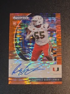 2020 Prizm Draft Picks Shaquille Quarterman Orange Pulsar /20 RC Auto - Picture 1 of 12