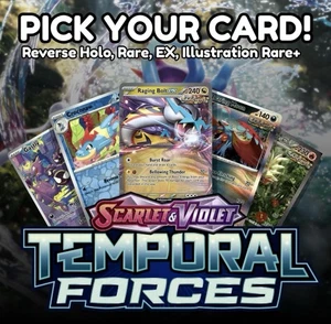 Pokemon TCG - Wähle deine Karte: Scarlet & Violet Temporal Forces Holo/Reverse Holo - Bild 1 von 154