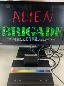 Tested Works 1990 Atari 7800 Alien Brigade Video Game Cartridge Only CX7855