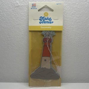 Make Scents Coconutty Lighthouse Hanging Car Air Freshener - Picture 1 of 4