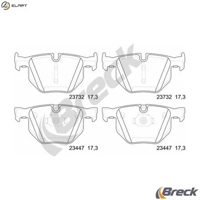 BRAKE PAD SET DISC BRAKE 23447 00 554 10 FOR BMW X5/SAV/F15/F85/E70 X6/SAC/F16 - Image 1 of 4