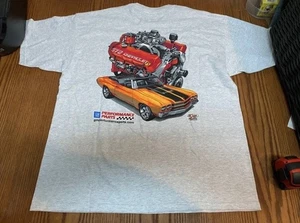 Vintage 90s General Motors Chevrolet Chevelle SS 572 Crate Engine Shirt XL - Picture 1 of 3