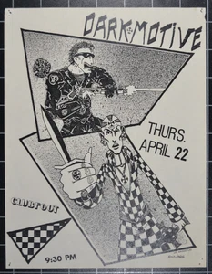 KOZIK - DARK MOTIVE at the CLUBFOOT - AUSTIN - APRIL 22, 1982 - FLYER - Picture 1 of 4