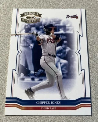 2005 Donruss Throwback Threads #10 Chipper Jones Braves /100 See Note - Image 1 of 4
