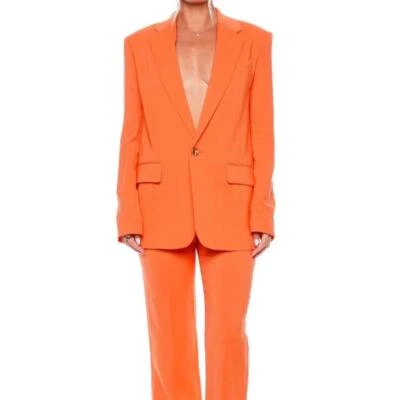 A.L.C. Clementine Dakota Jacket Womens 2 Orange Blazer One Button Oversized NEW - Image 1 of 4