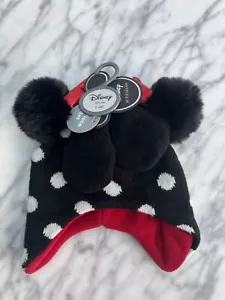 BNWT primark disney Baby Girl Minnie Mouse ears Hat & mitten Set 0-6 months - Picture 1 of 3