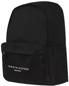 Tommy Hilfiger TH Groom Rucksack - Schwarze Polyester-Tasche mit 22 Litern Kapaz - Picture 1 of 4