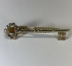 Vintage Tie Clip Bar Hickok USA Skeleton Key Goldtone - Picture 1 of 7