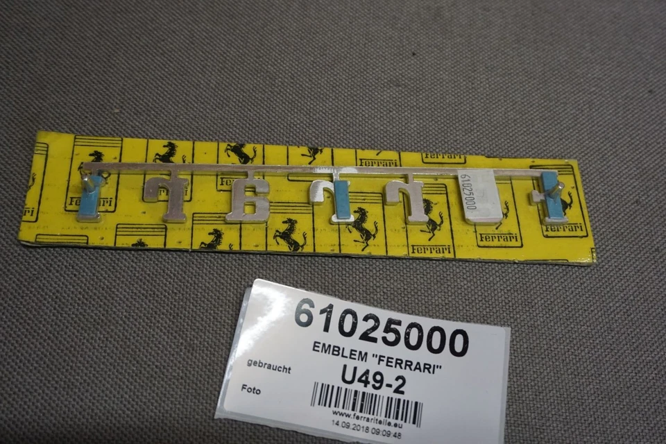Inscripción FERRARI F40 F50 360 ENZO - Logo emblema - # 61025000 Foto 1 de 1