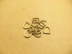 1/2" Solid Brass Light Weight D Rings (Pack Of 25)  - Picture 1 of 4