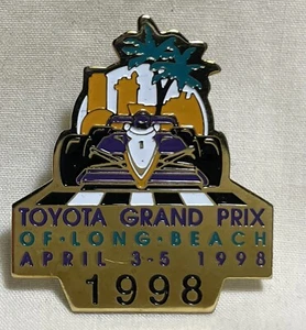 1998 Toyota Grand Prix of Long Beach CART IndyCar Hat Lapel Pin NEW 1 3/8”x1.5” - Picture 1 of 2
