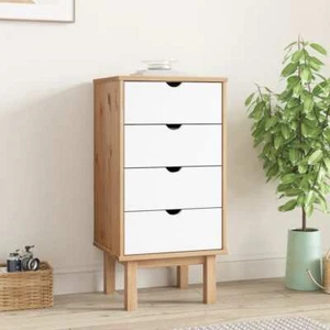 Cajonera Cómoda Armario Archivador Mueble de Salón Madera Maciza de Pino vidaXL - Imagen 1 de 24