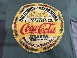 COCA-COLA T-Shirt Large Green (2-Sided) Vintage 1995 Coke Pop Soda Single Stitch - Picture 1 of 12