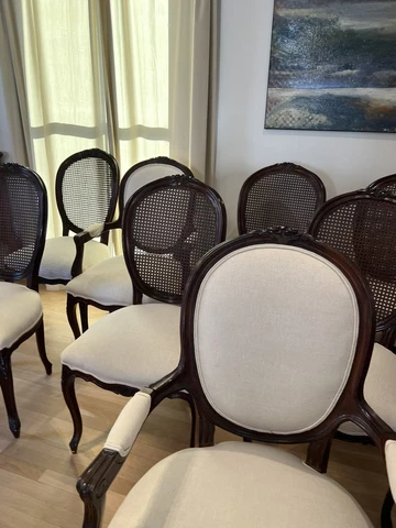 Louis  XVI Style Set of 8 Chairs Cover