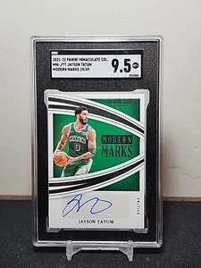 2021 PANINI IMMACULATE JAYSON TATUM MODERN MARKS AUTO /49 SGC 9.5 Celtics - Picture 1 of 2