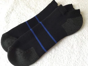 MENS HIGH QUALITY BLACK ARCH SUPPORT FRESH GUARD TRAINER BLACK SPORTS SOCKS - Picture 1 of 9